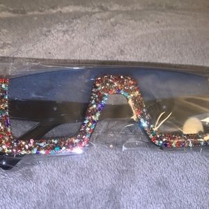 Sparkly Rainbow Flat Top Sunglasses